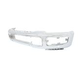Chrome Split Front Bumper with Sensor Holes for 2023-2024 Ford F-250 F-350 Super Duty