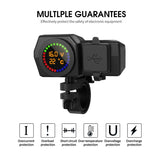 Motorcycle Dual USB Mobile Phone Charger With Color digital Screen Temperature – product image 3