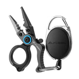 FLISSA Mini Fishing Pliers with Retractor and Carbide Cutters