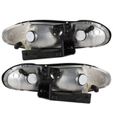 Black Headlight Pair for 1998-2002 Chevrolet Camaro 16525313 16525314