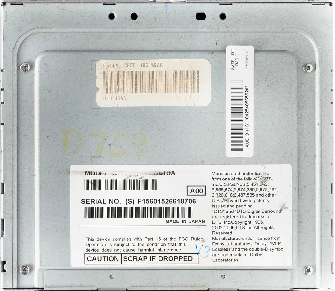 2012 Ford Fusion AM/FM Radio 6-Disc CD MP3 Player Navigation Part CE5T19C156AA - product image 5