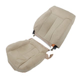 Driver Bottom and Top Leather Seat Covers Tan for 2009-2014 Ford F-150 Lariat