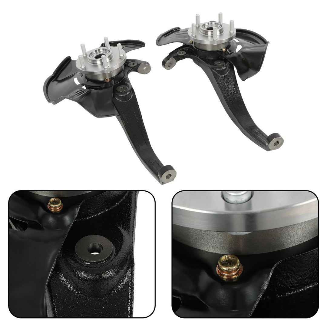 Front Steering Knuckle and Hub Assembly Pair for 2006-2010 Hyundai Sonata LK105 LK106