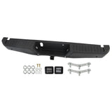 Black Steel Rear Bumper with Hooks for 2015-2020 Ford F-150