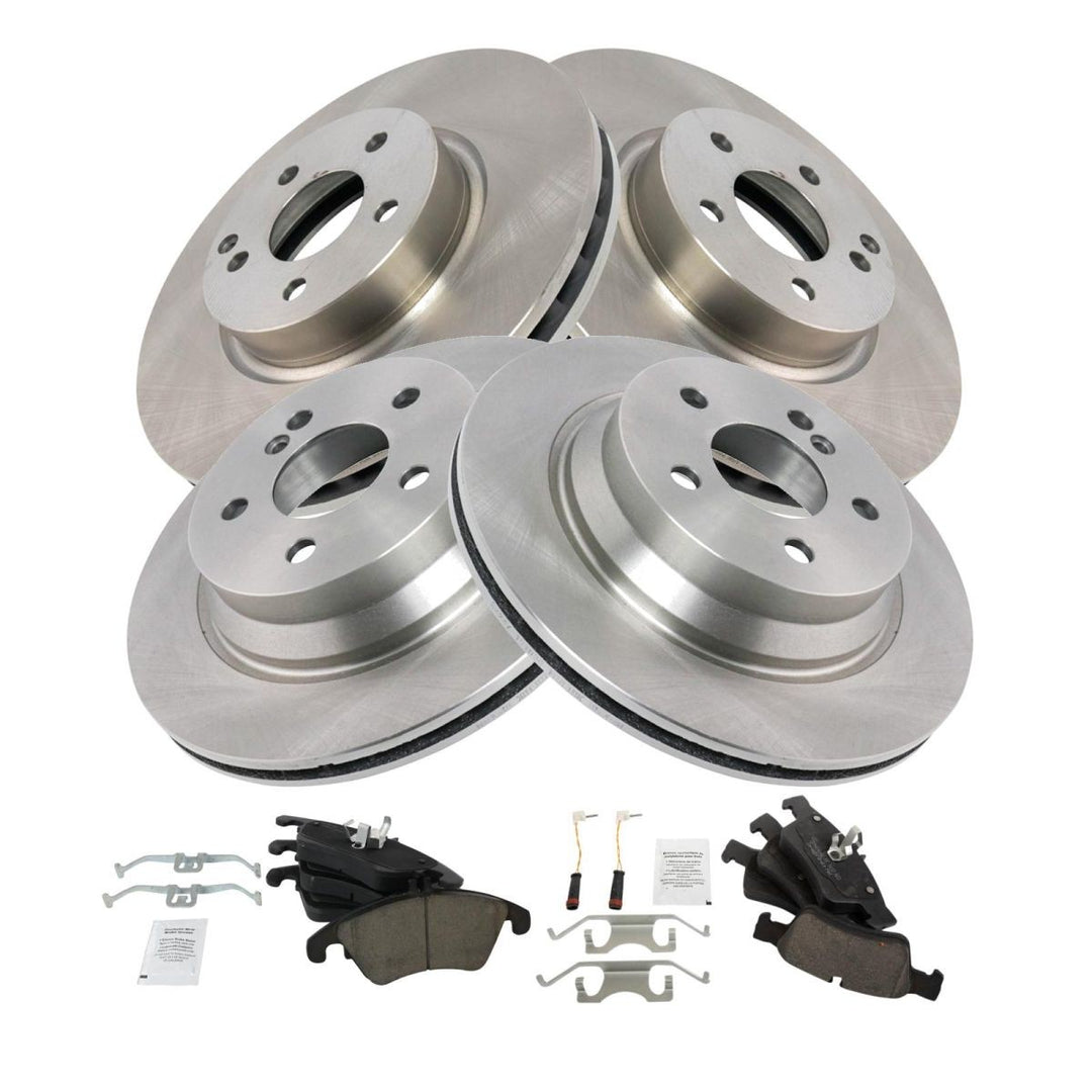 Front & Rear Ceramic Brake Pad & Rotor Kit for 2010-2015 Mercedes-Benz E350