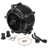 Black Air Cleaner Intake Kit for 2008-2017 Harley-Davidson Touring Road King / Street Glide / Electra Glide