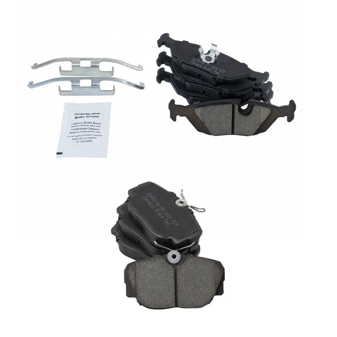 Front and Rear Ceramic Brake Pad Set for 1984-1993 BMW 318i, 318is, 325e, 325i, 325is and 325iX