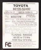 2006-2008 Toyota Yaris OEM AM/FM Radio CD MP3 Player 86120-52490 Face 11807 - product image