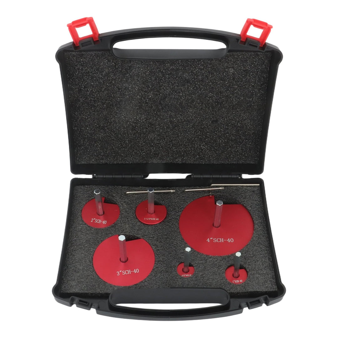 PVC Pipe Reamer Kit 6 Piece 0.75 to 4 Inch for 1/2 Inch Drills