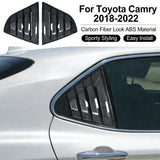 Carbon Fiber Look Vent Window Scoop Louver Cover Trim For Toyota Camry 2018-2024 – product image