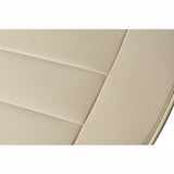 Beige PU Leather Front Seat Cushion Cover Universal