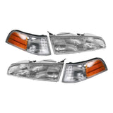 Headlight and Corner Light Set for 1992-1997 Ford Crown Victoria