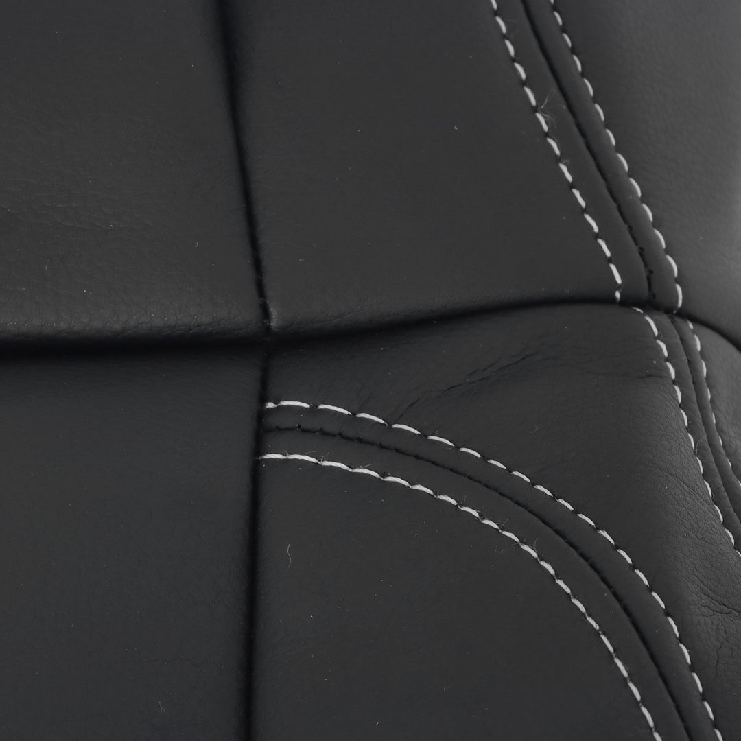 Black Leather Front Seat Cover Set Top and Bottom for 2008-2012 Jeep Wrangler