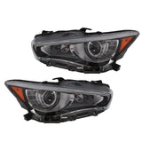 LED Projector Headlight Pair without AFS for 2014-2022 Infiniti Q50 260604HB0B – product image