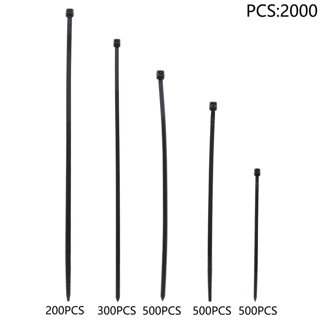 Nylon Cable Ties 2000 Pack Assorted 4 6 8 10 12 Inch