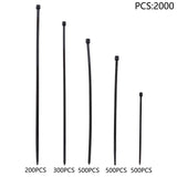 Nylon Cable Ties 2000 Pack Assorted 4 6 8 10 12 Inch