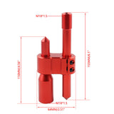 6 in Adjustable Aluminum Shift Knob Extension, Red