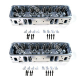 Complete Aluminum Cylinder Heads for Small Block Chevy 350, 190cc 64cc 2.02/1.60 Angle Plug