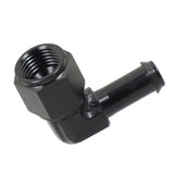 -6 AN Female Swivel to 3/8 in Barb 90 Degree Hose Fitting Adapter