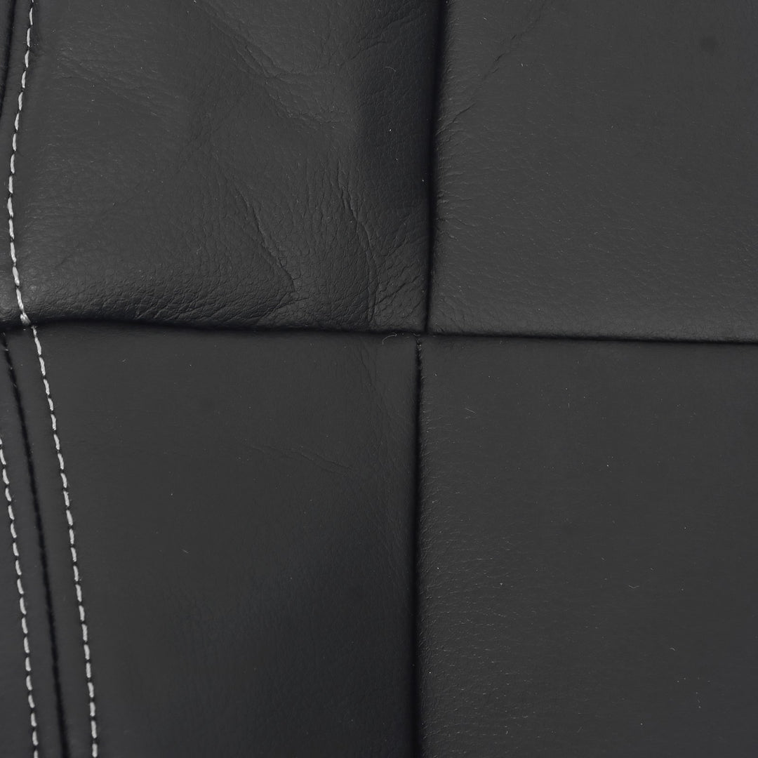 Black Leather Front Seat Cover Set Top and Bottom for 2008-2012 Jeep Wrangler