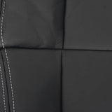 Black Leather Front Seat Cover Set Top and Bottom for 2008-2012 Jeep Wrangler