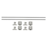 10 mm Linear Guide Rail Kit 500 mm with 2 Rods 4 Bearings 4 Supports for CNC