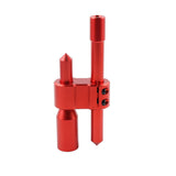 6 in Adjustable Aluminum Shift Knob Extension, Red