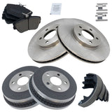 Front Ceramic Pad & Rotor and Rear Shoe & Drum Brake Kit for 2001-2007 Ford Taurus & Mercury Sable