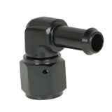 -6 AN Female Swivel to 3/8 in Barb 90 Degree Hose Fitting Adapter