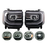 Full LED Projector Headlight Pair for 2014-2015 GMC Sierra 1500 GM2502394 – product image 2