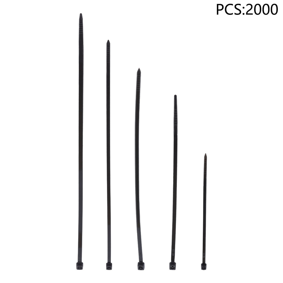 Nylon Cable Ties 2000 Pack Assorted 4 6 8 10 12 Inch