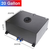 20 Gallon Aluminum Fuel Cell with Level Sender and 6AN Fuel Line Kit