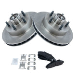Front Semi-Metallic Brake Pad and Rotor Kit for 1995-1997 Ford Ranger and Mazda B-Series 2WD with ABS
