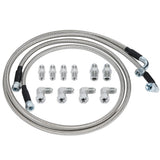 52 inch Braided Transmission Cooler Hose Kit -6AN for TH350 TH400 700R4 4L60E 4L80E OFK19