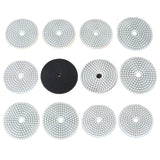 4 Inch Diamond Polishing Pad Set 12 Piece Wet Dry for Granite Concrete Marble