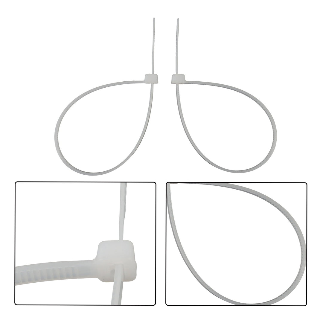 White Nylon Cable Ties 8 Inch 1200 Pack 50 lb