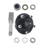 2000 lb Trailer Axle Stub with 5 on 4.5 in Hub Square Spindle