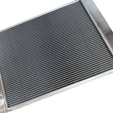 Universal 2-Row Aluminum Racing Radiator 28 x 19 x 3 in, Double Pass Crossflow