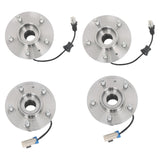 Front and Rear Wheel Hub Bearing Kit for 2007-2009 Chevrolet Equinox Saturn Vue 513276 512358