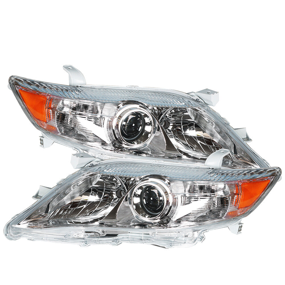 Chrome Halogen Headlight Pair for 2010-2011 Toyota Camry 81150-06520 81110-06520