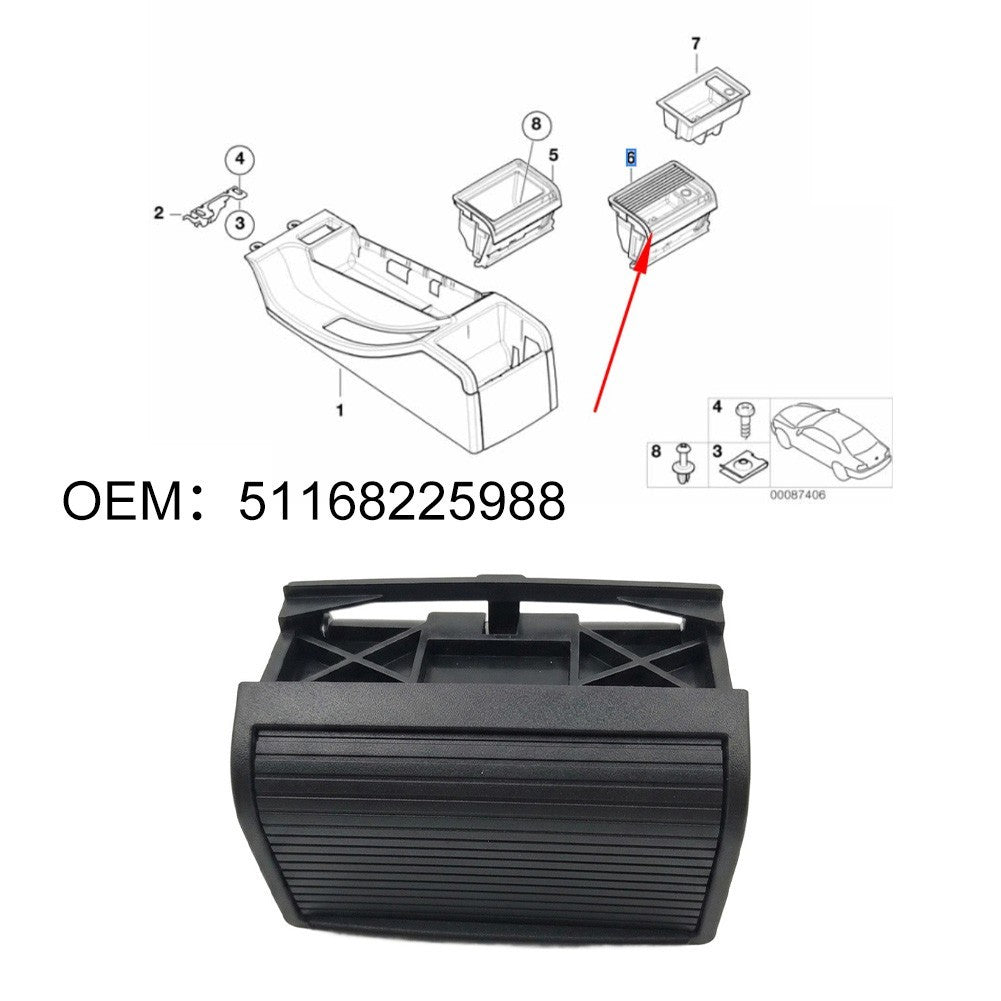 Rear Console Storage Box 51168225988 for 1998-2006 BMW 3 Series E46