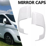 Car White Left & Right Wing Mirror Cover 1809084 1809085 For Ford Transit Custom – product image
