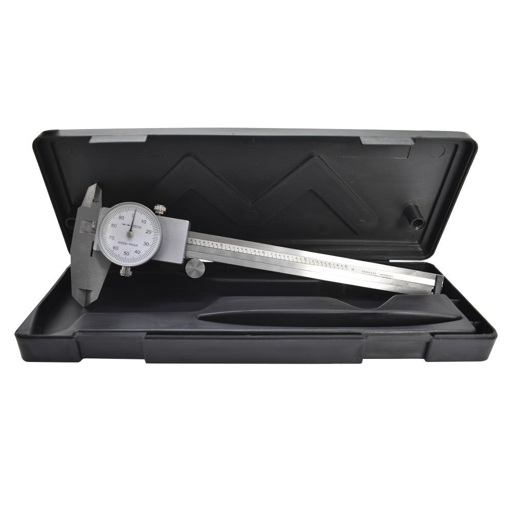6 Inch Stainless Steel Shockproof Dial Caliper 0.001 Inch Graduation