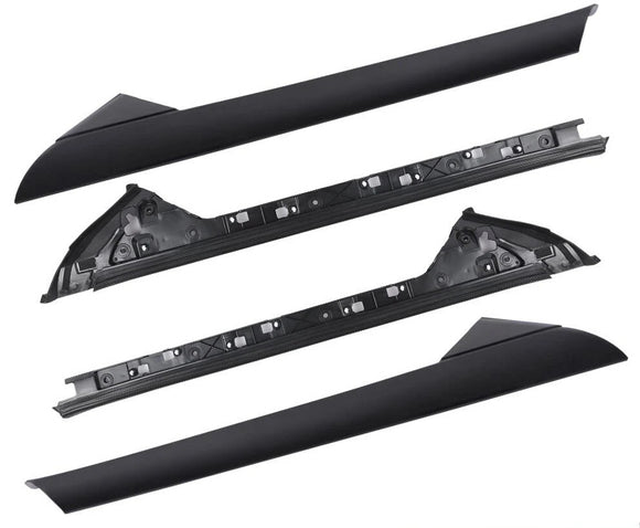 Pair Inner & Outer Windshield A Pillar Molding Trim fits 2011-2019 Ford Explorer