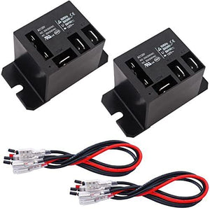 2PCS Power Relay AC120V Coil, 20A 30A SPDT(1NO 1NC) 120 VAC with Flange