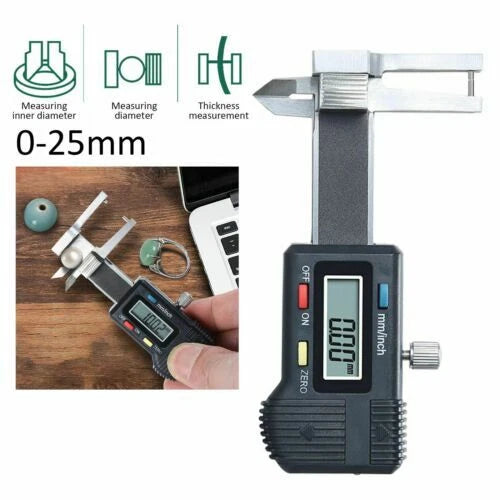 0-25mm LCD Digital Caliper Gauge Jewelry Measuring Tool For Diameter Thickness