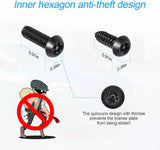 42X Anti Theft License Plate Screws Stainless Steel Bolts Caps Car Fasteners Kit