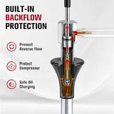 HVAC VAC Refrigeration Oil Charge Pump 200 PSI 2.6oz Stroke 35in Hose