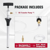 HVAC VAC Refrigeration Oil Charge Pump 200 PSI 2.6oz Stroke 35in Hose