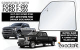 Drivers Side Mirror Glass for 2017-2022 Ford F250 F350 Backing Plate Heat BSD